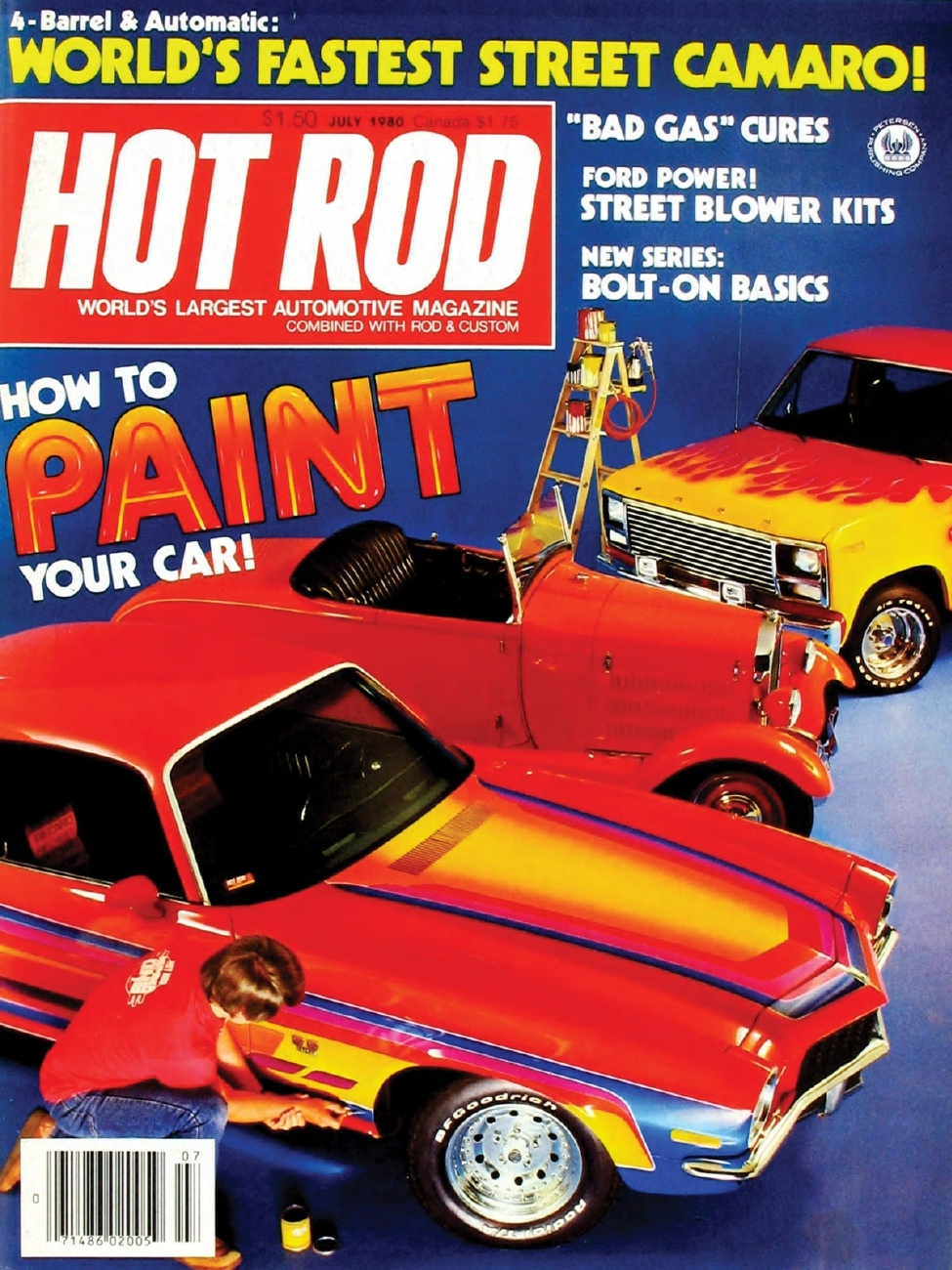 HOT ROD 1980 JULY - '35 CHEVY DELIVERY, BLOWN V8 PINTO* - 1980-1989 - JIM'S  MEGA MAGAZINES